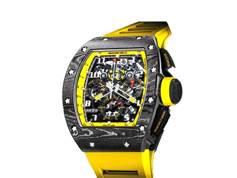 richard mille watch yellow band|richard mille cost.